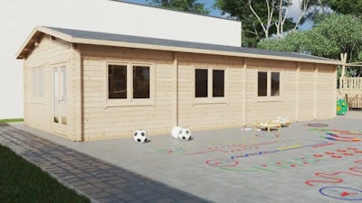 Log Cabin Classroom 60m² / 70mm / 5 x 12 m