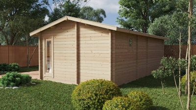 Corner Log Cabin with One Bedroom Devon-1 / 40m² / 70mm