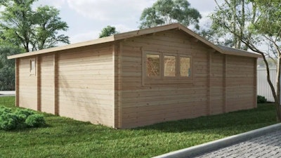 Corner Log Cabin with Two Bedrooms Devon-2 / 40m² / 70mm