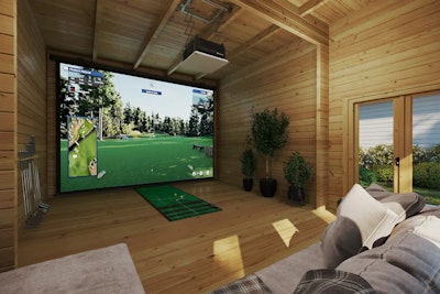 Garden Golf Simulator Room Cabin 4 / 6 x 4 m / 70 mm