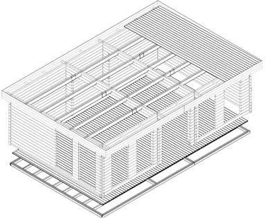 Garden Snooker Room B 38m² / 70mm / 8 x 5 m