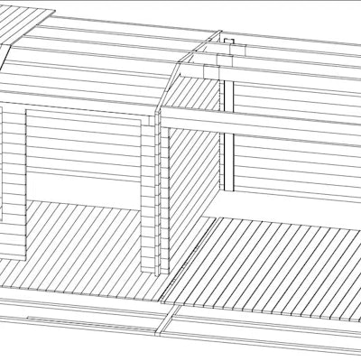 Summer House with Veranda Nora D 9m² / 44mm / 3 x 6 m