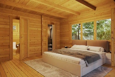 Log Cabin with 2 Bedrooms “Holiday S1” 70m² / 12 x 6 m / 70mm