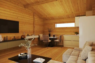 Log Cabin with 2 Bedrooms “Holiday S2” 70m² / 12 x 6 m / 70mm