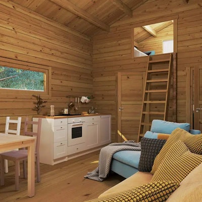 Log Cabin With Sleeping Loft Stefan 1