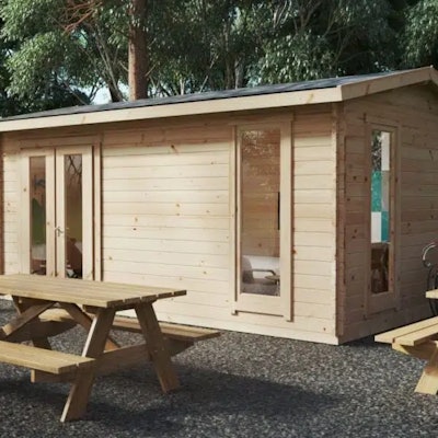 Wooden Lodge Mia 1 with internal shower room WC / 5 x 3 m / 15m2 / 44mm
