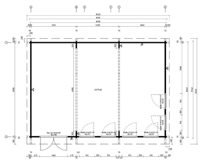 Large Garden Snooker Room XL I / 8 x 5.5 m / 43 m² / 70 mm