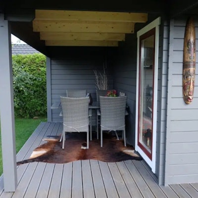 Modern Summer House Hansa Lounge XL with Veranda 14.5m² / 44mm / 6 x 5 m