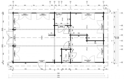 Large Wooden Lodge With Two Bedrooms Valencia 60m² / 70mm / 11 x 6 m