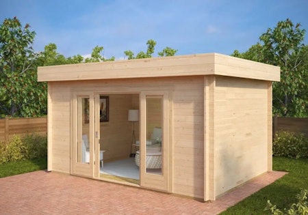 Modern Summer House Hansa Lounge XL with Veranda 14.5m² / 44mm / 6 x 5 m