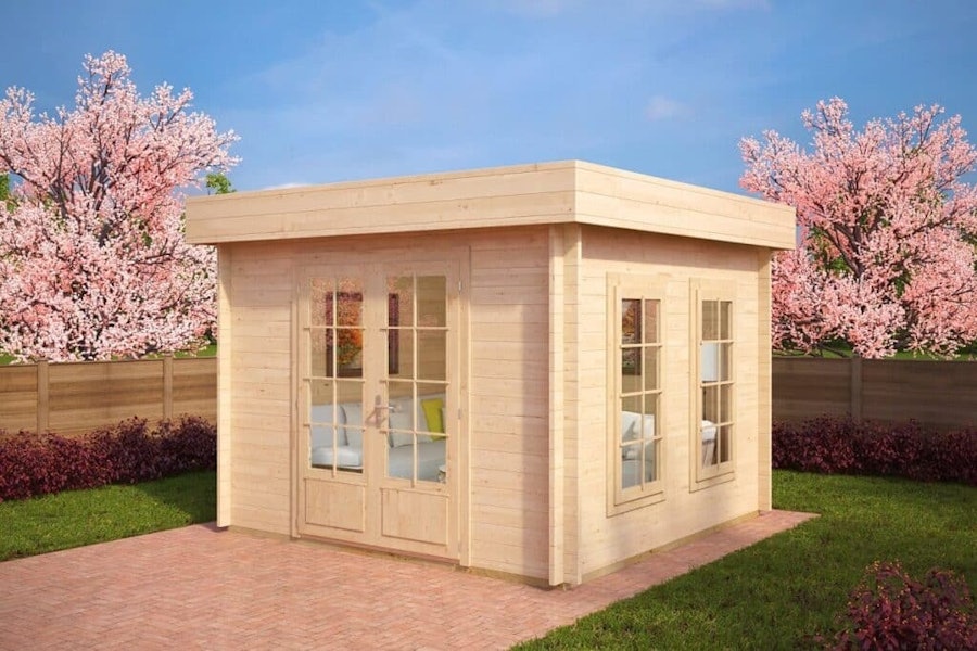 Garden Log Cabin Lucas B 8.5m² / 44mm / 3.2 x 3.2 m