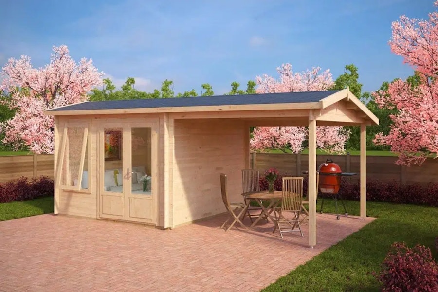 Garden Room with Canopy Nora D 9m² / 44mm / 3 x 3 m
