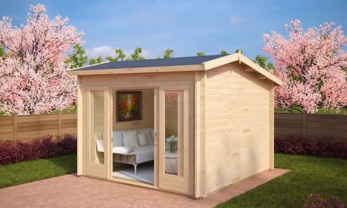 Modern Log Cabin Nora E 9m² / 44mm / 3 x 3 m