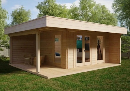 Modern Log Cabin Nora E 9m² / 44mm / 3 x 3 m